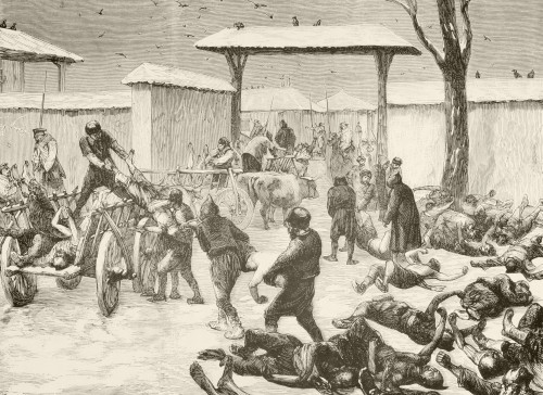 Plevna, Now Known As Pleven, Bulgaria. Recovering The Dead After The Siege Of Plevna, 1877, During The Russo-Turkish War 1877 To 1878. From A 19Th Century Illustration. PosterPrint - Item # VARDPI1872532