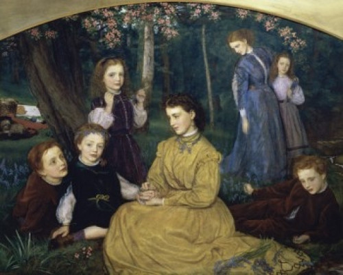 A Birthday Picnic   c. 1867   Arthur Hughes   Forbes Collection  New York  Poster Print - Item # VARSAL11581042