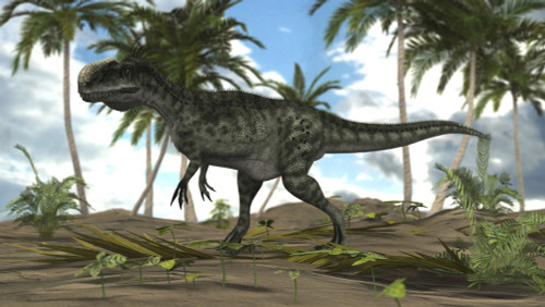 Monolophosaurus dinosaur in a prehistoric environment Poster Print - Item # VARPSTKVA600549P