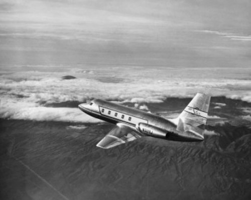 High angle view of an aircraft in flight  Lockheed JetStar Poster Print - Item # VARSAL25527380