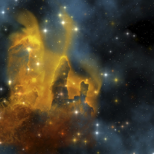 A colorful nebula shines bright with star making in its clouds Poster Print - Item # VARPSTCFR100044S