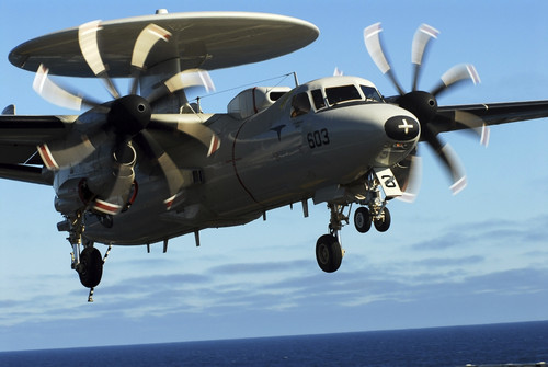 E-2C Hawkeye approaches the flight deck of USS John C Stennis Poster Print - Item # VARPSTSTK104484M