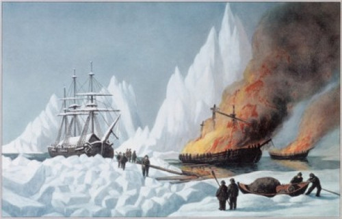 American Whalers Crushed in the Ice  Currier & Ives Poster Print - Item # VARSAL3803331237