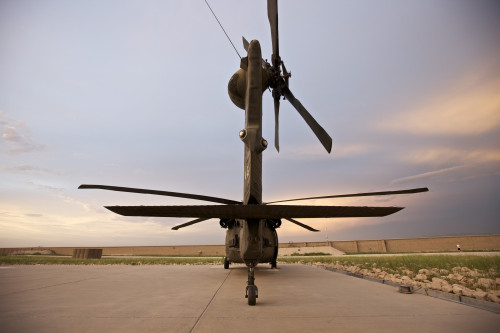 A UH-60L Black Hawk medevac helicopter parked on its pad at the German PRT in Northern Afghanistan Poster Print - Item # VARPSTTMO100516M