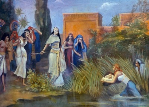 Finding of Moses in the Bulrushes   by Robert Leinweber   Poster Print - Item # VARSAL9004859