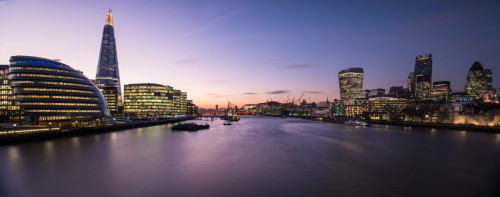 View of The Shard and City Hall from Tower Bridge, Southwark, London, England Poster Print - Item # VARPPI167489