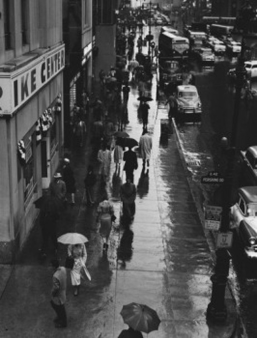 USA  New York City  Manhattan  rainy day on 42nd Street Poster Print - Item # VARSAL255422596