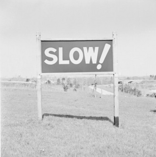 Slow' warning sign Poster Print - Item # VARSAL255420499