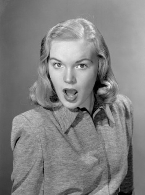 Portrait of surprised young woman Poster Print - Item # VARSAL255418893