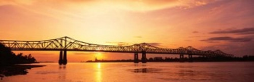 Bridge At Sunset  Mississippi Poster Print by Panoramic Images (38 x 12) - Item # PPI2183