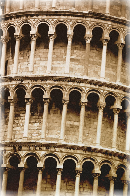 Closeup Of The Leaning Tower Of Pisa Tuscany Italy PosterPrint - Item # VARDPI1763869