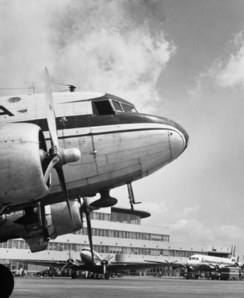 Close-up of an airplane at an airport Poster Print - Item # VARSAL2553564