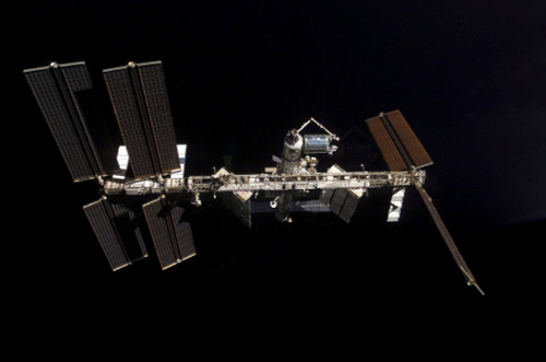 February 18, 2008 - The International Space Station backdropped by the blackness of space Poster Print - Item # VARPSTSTK201885S