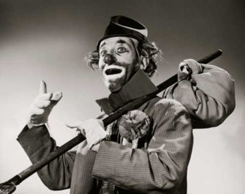 Close-up of a clown holding a stick Poster Print - Item # VARSAL2553377