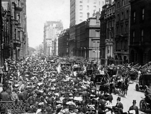 Crowd by a parade  Easter Sunday Parade  Fifth Avenue  Manhattan  New York City  New York  USA Poster Print - Item # VARSAL9901898