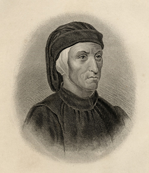 Six Tuscan Poets By Giorgio Vasari. From Left To Right Marsilio Ficino,  1433-1499, Cristoforo Landino, 1424-1498/1504, Francesco Petrarch,  1304-1374, Giovanni Boccaccio, 1313-1375, Dante Alighieri, 1265-1321 And  Guido Cavalcanti, C.1255-1300. From Hi