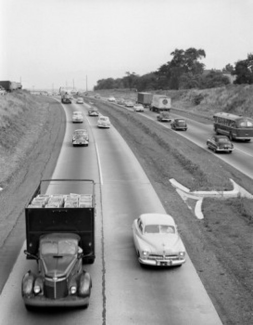 USA  New Jersey  Traffic on busy motorway Poster Print - Item # VARSAL255417064