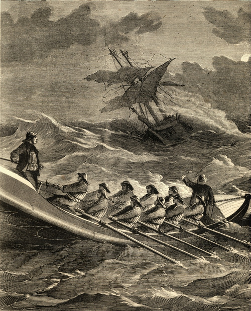 The Lifeboat Going To The Rescue. PosterPrint - Item # VARDPI1857364