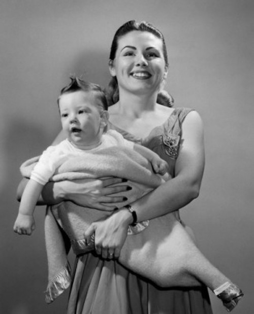 Portrait of young mother holding baby boy Poster Print - Item # VARSAL2559818B