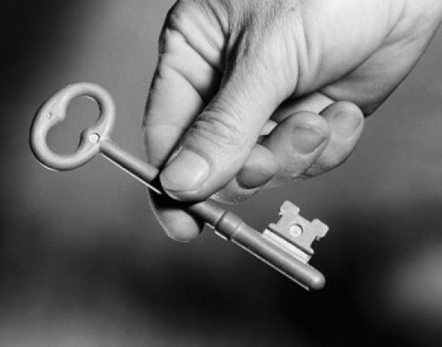 Close-up of a person's hand holding a key Poster Print - Item # VARSAL2553799