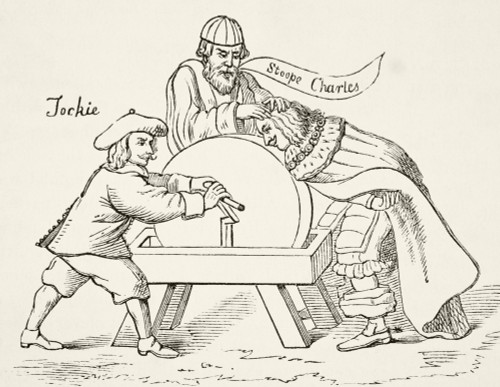 King Charles I Of England On The Grindstone Of Scottish Presbyterian Intolerance. A Cartoon From 1651. From The National And Domestic History Of England By William Aubrey Published London Circa 1890 PosterPrint - Item # VARDPI1856272