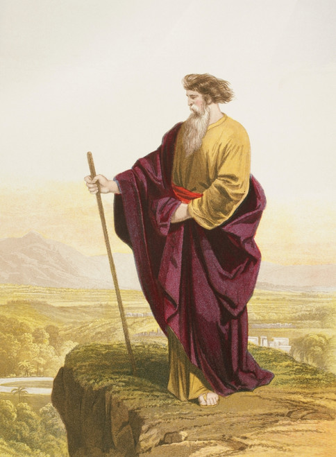 Moses Viewing The Promised Land At The End Of The Exodus. From The Holy Bible Published By William Collins, Sons, & Company In 1869. Chromolithograph By J.M. Kronheim & Co. PosterPrint - Item # VARDPI1872737