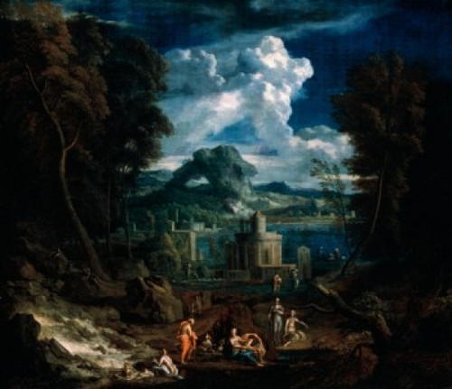 Landscape with Bathing Nymphs  Pieter Andreas Rysbrack  Oil on canvas  Pushkin Museum of Fine Arts  Moscow  Russia Poster Print - Item # VARSAL261554
