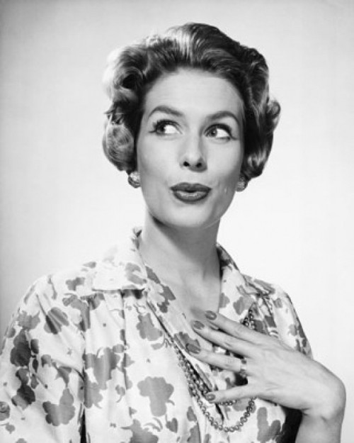 Close-up of a young woman looking surprised Poster Print - Item # VARSAL25511167