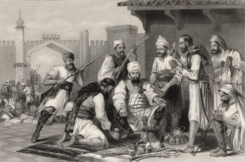 Sikh Troops Dividing The Spoil Taken From Mutineers From The History Of The Indian Mutiny Published 1858 PosterPrint - Item # VARDPI1861615