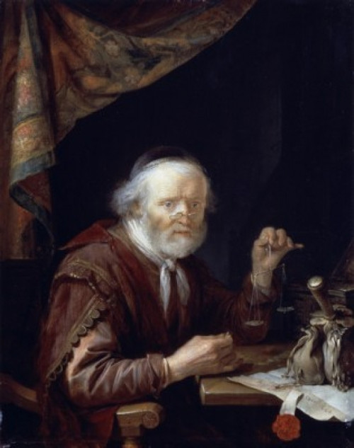 Le Peseur d'Or Gerrit Dou Oil On Canvas Musee du Louvre  Paris  France Poster Print - Item # VARSAL900902