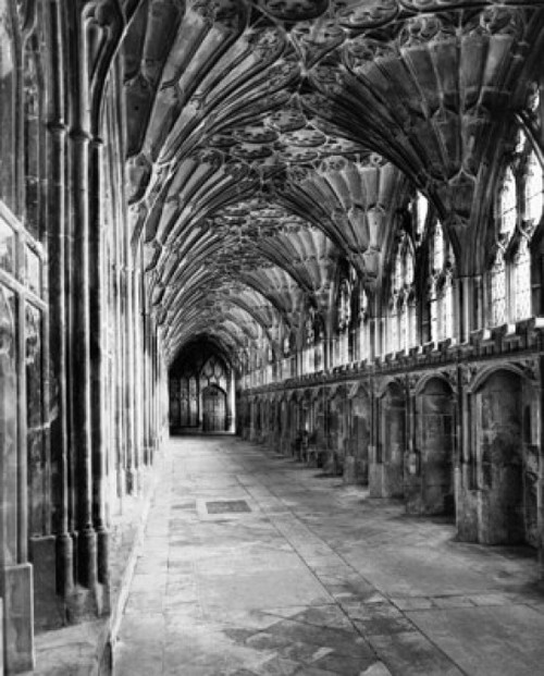Corridor of a cathedral  Gloucester Cathedral  Gloucester  England Poster Print - Item # VARSAL9902546