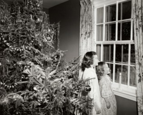 Side profile of two girls looking through a window Poster Print - Item # VARSAL25526695