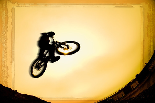 Silhouette Of Stunt Cyclist PosterPrint - Item # VARDPI1777775