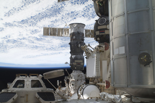The International Space Station with two docked Russian spacecraft Poster Print - Item # VARPSTSTK204545S