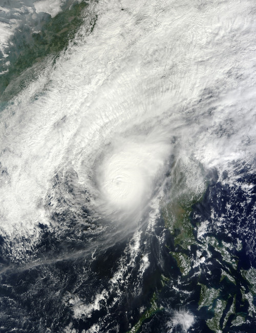 December 8, 2012 - Typhoon Bopha over the South China Sea, just off the coast of the Philippine island of Luzon Poster Print - Item # VARPSTSTK204145S
