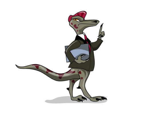 Illustration of an Iguanodon clerk Poster Print - Item # VARPSTSTK600139P