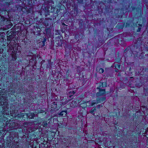 Satellite view of Oklahoma City, Oklahoma, 1984 Poster Print - Item # VARPSTSTK200354S