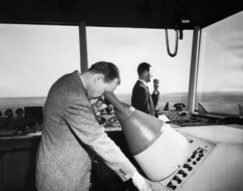 Two men in air traffic control tower Poster Print - Item # VARSAL25526607