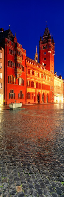 Basel Town Hall at night, Market Square, Basel, Switzerland Poster Print - Item # VARPPI167342