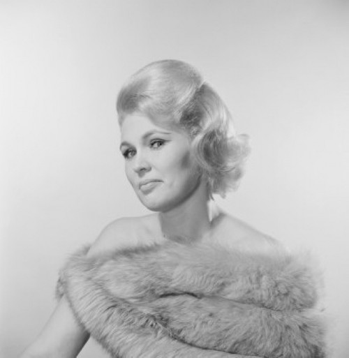 Studio portrait of young woman wearing fur Poster Print - Item # VARSAL255422391