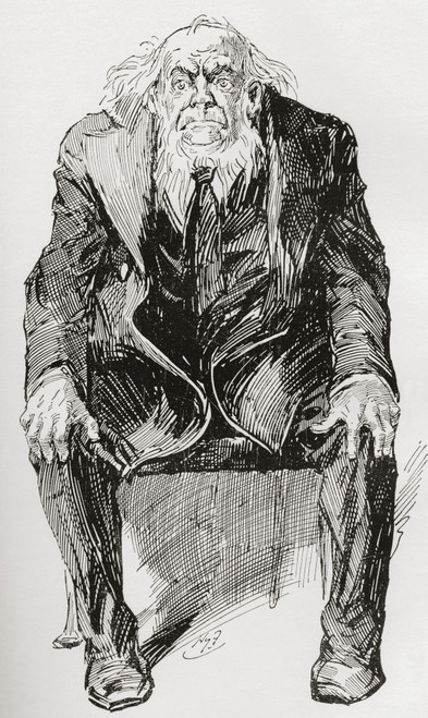 Provis. Illustration by Harry Furniss for the Charles Dickens novel Great Expectations, from The Testimonial Edition published 1910. PosterPrint - Item # VARDPI2430024