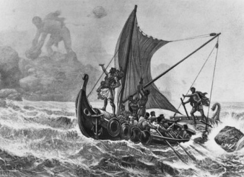 Ulysses Defying the Cyclops  1887  Louis-Frederic Schutzenberger Poster Print - Item # VARSAL995154
