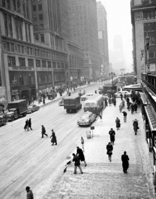 USA  New York City  winter street scene Poster Print - Item # VARSAL255417468