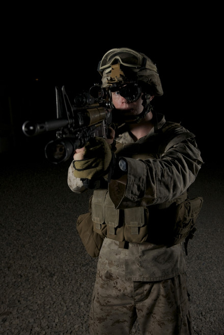 Portrait of a U.S. Marine wearing night vision device Poster Print - Item # VARPSTTMO100331M
