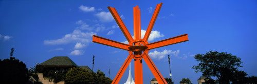 Low angle view of a sculpture in a park, O'Donnell Park, Milwaukee, Wisconsin, USA Poster Print - Item # VARPPI152799