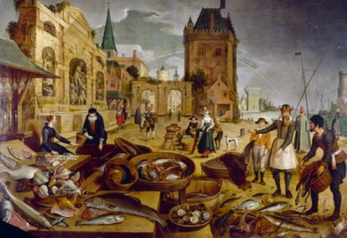 The Fish Market by Sebastian Vrancx  Poster Print - Item # VARSAL900112941