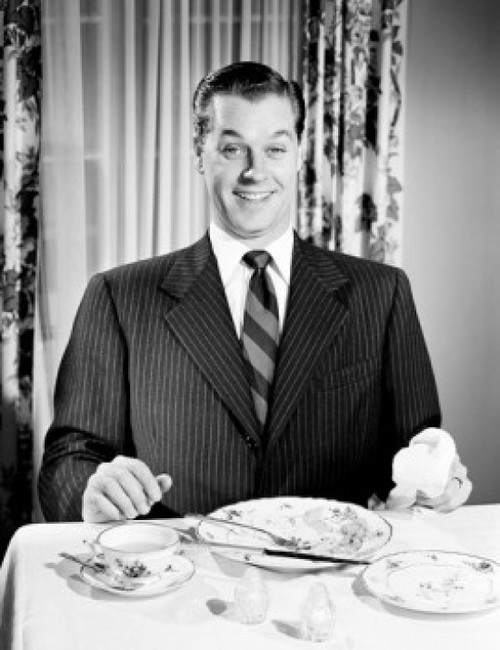 Man eating dinner Poster Print - Item # VARSAL255416718