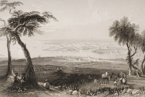 Constantinople From Above Scutari, Chrysopolis, On The Asian Side. Engraved By R. Brandard After W.H. Bartlett. PosterPrint - Item # VARDPI1857300