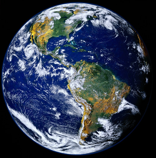Full Earth Showing The Americas Poster Print - Item # VARPSTSTK200773S