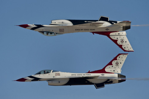November 11, 2012 - The United States Air Force Air Demonstration Squadron, Thunderbirds, demonstrate the calypso pass during Aviation Nation at Nellis Air Force Base, Nevada. Poster Print - Item # VARPSTSTK106848M